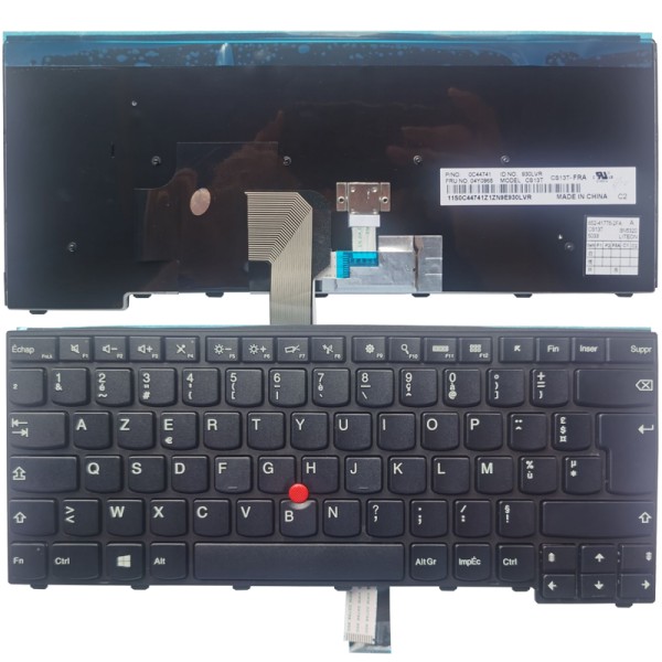 Lenovo ThinkPad L440 L450 L460 T431 T431S T440 T440P T440S T450 T450S E431 E440 FR No backlit French Azerty Layout