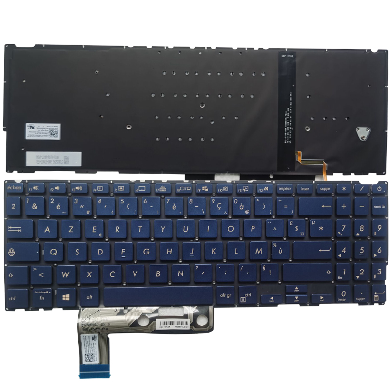 ASUS ZenBook 15 UX533 UX533F UX533FD UX533FN UX533FAC French blue with backlit Fr Azerty Layout